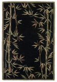 5' x 8' Wool Black Area Rug