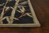 5' x 8' Wool Black Area Rug