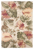 Beige Hand Tufted Tropical Leaves Indoor Area Rug