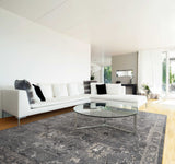 7' x 9' Polypropylene Grey Area Rug