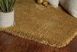 8'x11' Gold Indoor Shag Rug