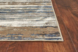 7' x 11' Viscose Ivory or Blue Area Rug