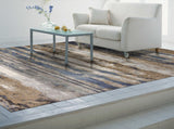 7' x 11' Viscose Ivory or Blue Area Rug