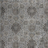 8'x11' Silver Machine Woven Traditional Floral Indoor Area Rug