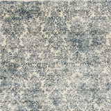 8'x11' Ivory Blue Machine Woven Damask Indoor Area Rug