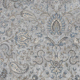 8'x11' Silver Blue Machine Woven Traditional Floral Indoor Area Rug