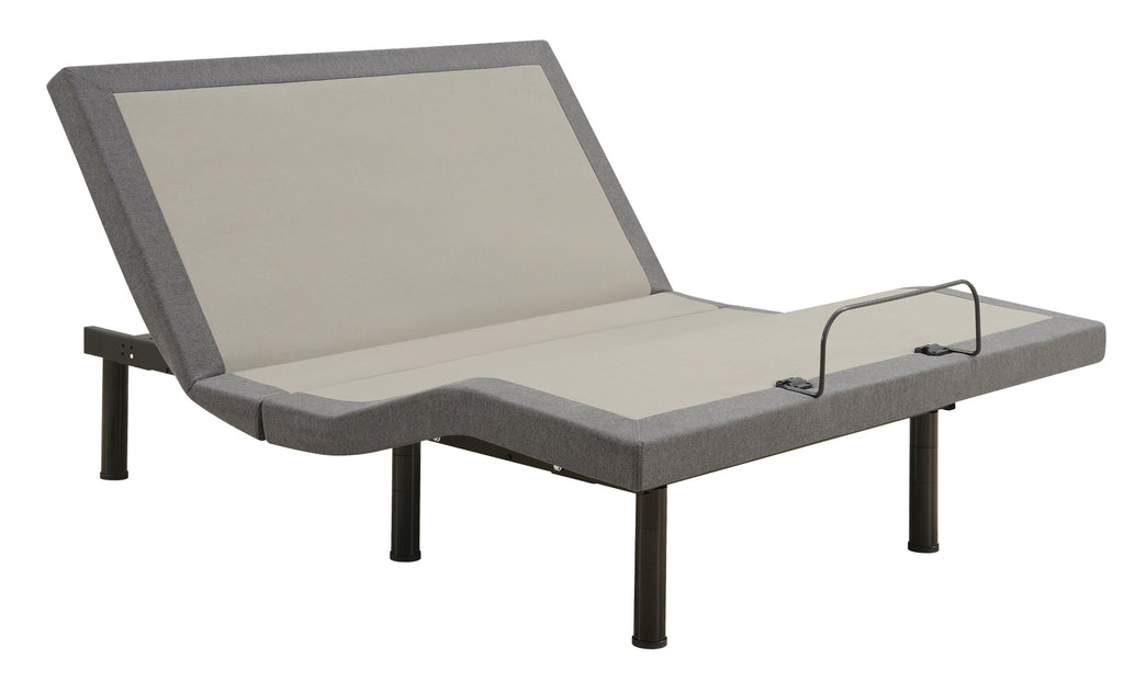 Negan Contemporary Adjustable Bed Base Grey and Black