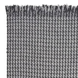 8'x10' Grey Hand Woven Houndstooth Indoor Area Rug