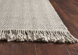 8'x10' Oatmeal Beige Hand Woven Herringbone Indoor Area Rug