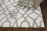 7 x 10 Microfiber Ivory or Beige Area Rug