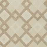 Ivory Hand Tufted Geometric Diamond Pattern Indoor Area Rug