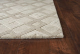 8'x11' Ivory Hand Tufted Geometric Diamond Pattern Indoor Area Rug