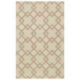 8'x11' Ivory Hand Tufted Geometric Diamond Pattern Indoor Area Rug