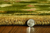 8' x 10' 6 Wool Emerald Green Area Rug