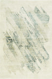 9'x13' Ivory Grey Machine Woven Abstract Brushstroke Indoor Area Rug