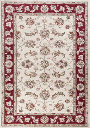 9' x 12' Polypropylene Ivory or Red Area Rug