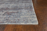 8'x10' Slate Grey Hand Loomed Abstract Brushstroke Indoor Area Rug