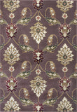 Plum Machine Woven Floral Traditional Indoor Area Rug