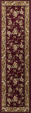10'x13' Red Beige Machine Woven Floral Traditional Indoor Area Rug