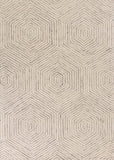 9'x12' Sand Beige Hand Tufted Diamond Pattern Indoor Area Rug