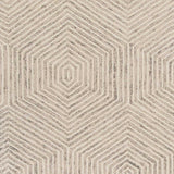 9'x12' Sand Beige Hand Tufted Diamond Pattern Indoor Area Rug