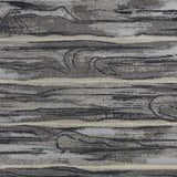 10'x13' Grey Machine Woven Abstract Brushstroke Indoor Area Rug