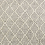 9'x13' Grey Hand Woven Diamond Pattern Indoor