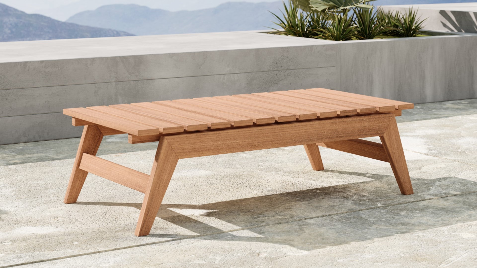 Tahiti Teak Wood Outdoor Coffee Table - Thumbnail 5