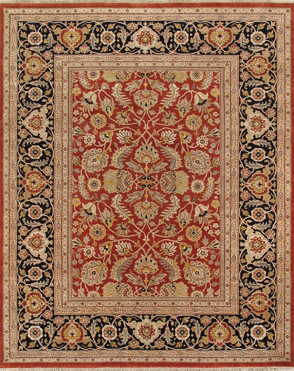 Pasargad Antique Melody Collection Navy Lamb's Wool Area Rug P-43 8X10-PASARGAD