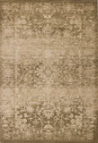 Beige Machine Woven Distressed Floral Traditional Indoor Area Rug