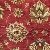 3'x5' Red Hand Tufted Wool Traditional Floral Indoor Area Rug