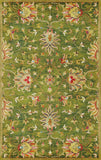 3'x5' Emerald Green Hand Tufted Wool Traditional Floral Indoor Area Rug