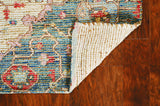 5' x 7' Blue or Red Vintage Diamond Jute Area Rug