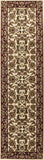 5'x8' Ivory Red Machine Woven Floral Traditional Indoor