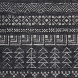 5' x 8' Charcoal Aztec Pattern Indoor Area Rug