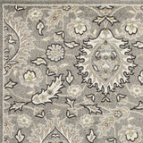 Grey Floral Vine UV Treated Indoor Area Rug