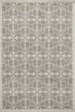 Grey Machine Woven UV Treated Ogee Indoor Outdoor Area Rug