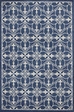 Denim Vintage Trellis UV Treated Indoor Area Rug