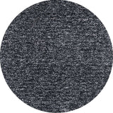 6' Round Black Heather Plain Indoor Area Rug