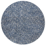 6' Round Indigo or Ivory Heather Plain Indoor Area Rug