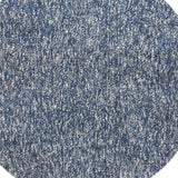 6' Round Indigo or Ivory Heather Plain Indoor Area Rug