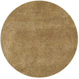 6' Gold Round Indoor Shag Rug