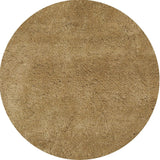 6' Gold Round Indoor Shag Rug