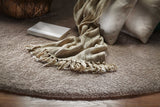 5'x7' Beige Indoor Shag Rug