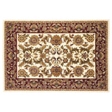 Ivory Red Machine Woven Traditional Octagon Indoor