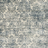 5'x8' Ivory Blue Machine Woven Damask Indoor Area Rug