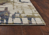 5'x8' Ivory Machine Woven Distressed Floral Vines Indoor Area Rug