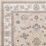 8' x 10' Beige or Ivory Floral Vine Bordered Indoor