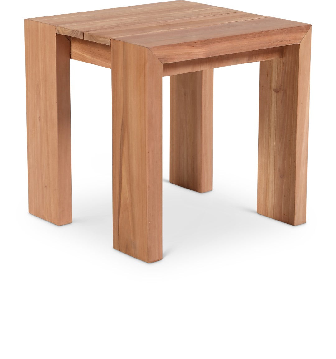 Tulum Teak Wood Outdoor End Table - Thumbnail 2