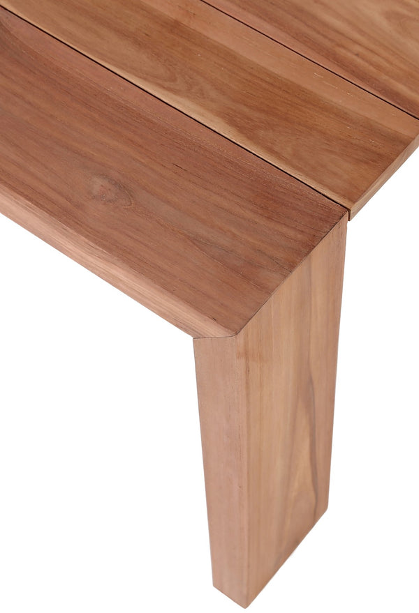 Tulum Teak Wood Contemporary Natural Teak Outdoor End Table - 18.5" W x 18.5" D x 18.5" H